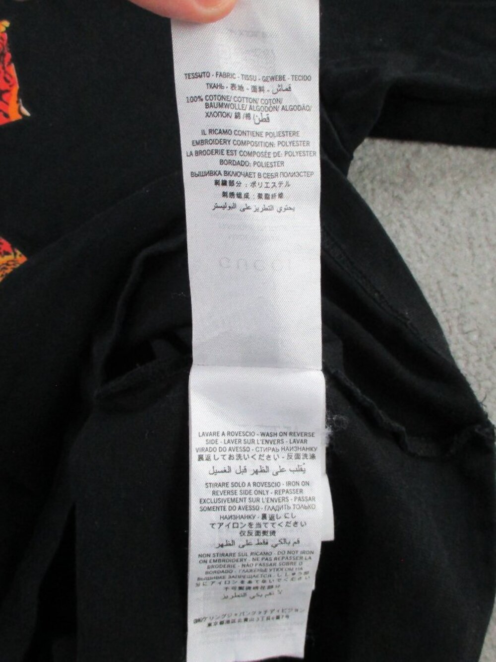Gucci T Shirt Adult Medium Black Orange Tiger Logo Interlock Graphic Print Tee - Picture 7 of 12